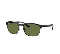 Ray - Ban Unisex Ray - Ban RB4469 601S/2 Occhiali da sole Peek Nero Verde Squadrata Polarizzata