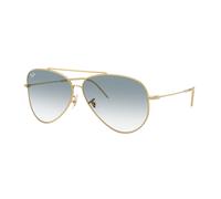 Ray - Ban Unisex Ray - Ban RBR0101S AVIATOR REVERSE 001/79 Occhiali da sole Metallo Oro Blu Pilot Normale Sfumato
