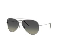Ray - Ban Unisex Ray - Ban RBR0101S AVIATOR REVERSE 003/11 Occhiali da sole Metallo Argento Grigio Pilot Normale Sfumato