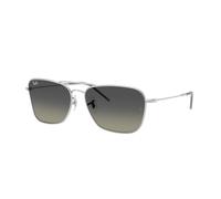 Ray - Ban Unisex Ray - Ban RBR0102S CARAVAN REVERSE 003/11 Occhiali da sole Metallo Argento Grigio Squadrata Normale Sfumato