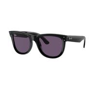 Ray - Ban Unisex Ray - Ban RBR0502S WAYFARER REVERSE 66771A Occhiali da sole Acetato Nero Viola Squadrata Normale