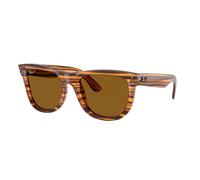 Ray - Ban Unisex Ray - Ban RBR0502S WAYFARER REVERSE 679183 Occhiali da sole Acetato Marrone Marrone Squadrata Polarizzata