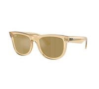 Ray - Ban Unisex Ray - Ban RBR0502S WAYFARER REVERSE 68215A Occhiali da sole Acetato Giallo Marrone Squadrata Specchiate