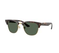 Ray - Ban Unisex Ray - Ban RBR0504S CLUBMASTER REVERSE 1359VR Occhiali da sole Acetato Tartaruga Verde Squadrata Normale