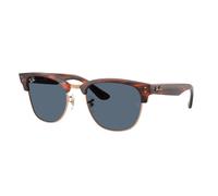 Ray - Ban Unisex Ray - Ban RBR0504S CLUBMASTER REVERSE 13983A Occhiali da sole Acetato Oro Blu Squadrata Normale