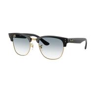 Ray - Ban Unisex Ray - Ban RBR0504S CLUBMASTER REVERSE 667779 Occhiali da sole Acetato Nero Blu Squadrata Normale Sfumato