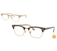 Ray - Ban Unisex Ray - Ban RX5154 CLUBMASTER 8294 Montature da vista Acetato Marrone Trasparente Squadrata Normale
