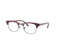 Ray - Ban Unisex Ray - Ban RX5154 CLUBMASTER 8376 Montature da vista Acetato Rosso Trasparente Squadrata Normale