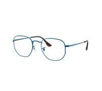 Ray - Ban Unisex Ray - Ban RX6448 HEXAGONAL 2520 Montature da vista Metallo Blu Trasparente Geometrica Normale