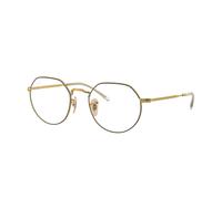 Ray - Ban Unisex Ray - Ban RX6465 JACK 2890 Montature da vista Metallo Oro Trasparente Geometrica Normale