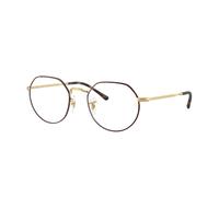 Ray - Ban Unisex Ray - Ban RX6465 JACK 3188 Montature da vista Metallo Havana Trasparente Geometrica Normale