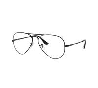 Ray - Ban Unisex Ray - Ban RX6489 AVIATOR 2503 Montature da vista Metallo Nero Trasparente Pilot Normale