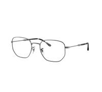 Ray - Ban Unisex Ray - Ban RX6496 2502 Montature da vista Metallo Grigio Trasparente Geometrica Normale