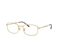 Ray - Ban Unisex Ray - Ban RX6533 2500 Montature da vista Metallo Oro Trasparente Pillow Normale