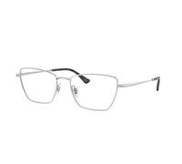 Ray - Ban Unisex Ray - Ban RX6552 2501 Montature da vista Metallo Argento Trasparente Geometrica Normale