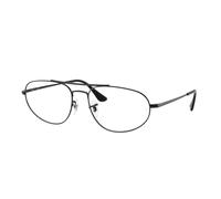 Ray - Ban Unisex Ray - Ban RX6645 2509 Montature da vista Metallo Nero Trasparente Geometrica Normale