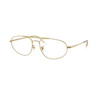 Ray-Ban RX6645 3086, Oro, Metal, Unisex occhiali 57
