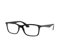 Ray - Ban Unisex Ray - Ban RX7047 2000 Montature da vista Iniettato Nero Trasparente Squadrata Normale