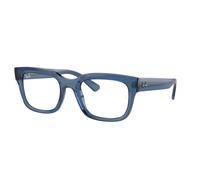 Ray - Ban Unisex Ray - Ban RX7217 CHAD 8266 Montature da vista Acetato Blu Trasparente Squadrata Normale