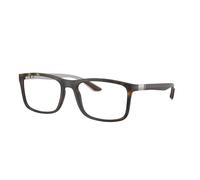 Ray - Ban Unisex Ray - Ban RX8908 5200 Montature da vista Nylon Tartaruga Trasparente Squadrata Normale