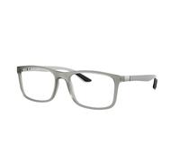 Ray - Ban Unisex Ray - Ban RX8908 5244 Montature da vista Nylon Grigio Trasparente Squadrata Normale