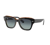 Ray - Ban Unisex RB2186 STATE STREET 132241 Occhiali da sole Acetato Nero Grigio Squadrata Normale Sfumato