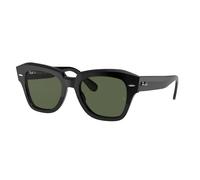 Ray - Ban Unisex RB2186 STATE STREET 901/58 Occhiali da sole Acetato Nero G15 Squadrata Polarizzata