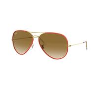 Ray - Ban Unisex RB3025JM AVIATOR FULL COLOR 919651 Occhiali da sole Metallo Rosso Marrone Pilot Sfumato