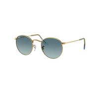 Ray - Ban Unisex RB3447 ROUND METAL 001/3M Occhiali da sole Metallo Oro Blu Rotonda Normale