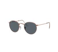 Ray - Ban Unisex RB3447 ROUND METAL 9202R5 Occhiali da sole Metallo Oro Blu Rotonda Normale