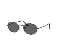Ray - Ban Unisex RB3547 OVAL 002/B1 Occhiali da sole Metallo Nero Grigio Rotonda Normale