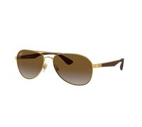 Ray - Ban Unisex RB3549 001/T5 Occhiali da sole Metallo Oro Marrone Pilot Polarizzata Sfumato