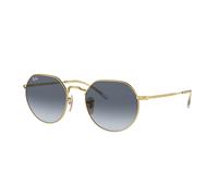 Ray - Ban Unisex RB3565 JACK 001/86 Occhiali da sole Metallo Oro Blu Geometrica Normale Sfumato