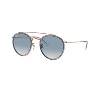 Ray - Ban Unisex RB3647N 90683F Occhiali da sole Metallo Bronzo Blu Rotonda Normale Sfumato