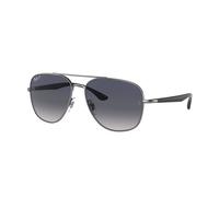 Ray - Ban Unisex RB3683 004/78 Occhiali da sole Metallo Grigio Blu Squadrata Polarizzata Sfumato