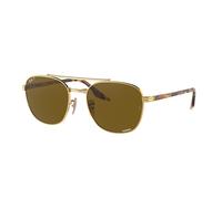 Ray - Ban Unisex RB3688 001/AN Occhiali da sole Metallo Oro Marrone Squadrata Polarizzata