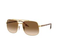 Ray - Ban Unisex RB3699 001/51 Occhiali da sole Metallo Oro Marrone Squadrata Normale Sfumato