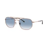 Ray - Ban Unisex RB3707 92023F Occhiali da sole Metallo Oro Blu Geometrica Normale Sfumato