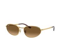 Ray - Ban Unisex RB3734 001/M2 Occhiali da sole Metallo Oro Marrone Geometrica Polarizzata Sfumato