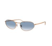 Ray - Ban Unisex RB3734 92023F Occhiali da sole Metallo Oro Blu Geometrica Normale Sfumato
