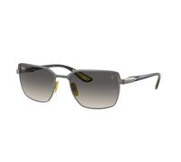 Ray - Ban Unisex RB3743M F10111 Occhiali da sole Acciaio Grigio Grigio Squadrata Normale Sfumato