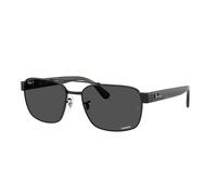 Ray - Ban Unisex RB3751CH 002/K8 Occhiali da sole Metallo Nero Grigio Squadrata Polarizzata