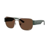 Ray - Ban Unisex RB3756CH 004/AN Occhiali da sole Metallo Grigio Marrone Squadrata Polarizzata