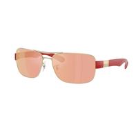 Ray - Ban Unisex RB3763M F1216Q Occhiali da sole Metallo Argento Marrone Squadrata Normale