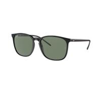 Ray - Ban Unisex RB4387F 901/71 Occhiali da sole Acetato Nero Verde Squadrata Normale