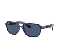 Ray - Ban Unisex RB4414M F68880 Occhiali da sole Nylon Blu Blu Geometrica Normale