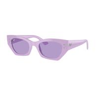 Ray - Ban Unisex RB4430 ZENA 67581A Occhiali da sole Iniettato Viola Viola Geometrica Normale