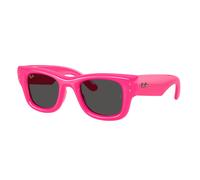 Ray - Ban Unisex RB4940 WAYFARER PUFFER 683287 Occhiali da sole Nylon Rosa Nero Squadrata Normale
