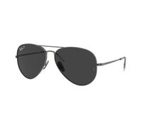 Ray - Ban Unisex RB8089 AVIATOR TITANIUM 165/48 Occhiali da sole Titanio Grigio Nero Pilot Polarizzata