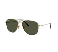 Ray - Ban Unisex RB8097 WILLIAM TITANIUM 926531 Occhiali da sole Titanio Oro Verde G15 Squadrata Normale